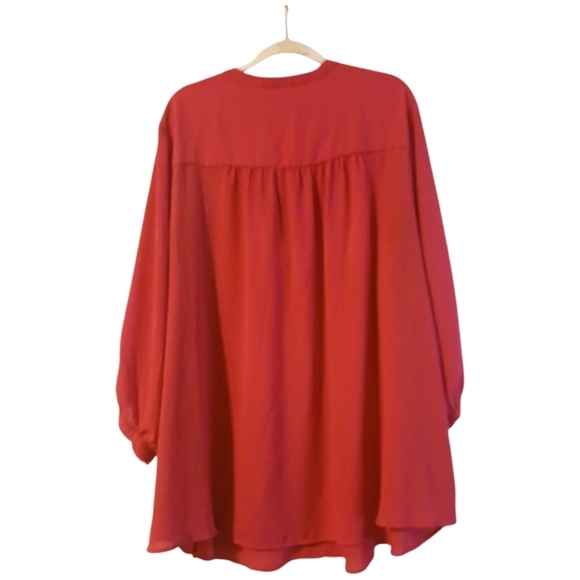 Torrid Peasant Rusty Mauve With Bow Plus Size Boho Blouse - Picture 3 of 10